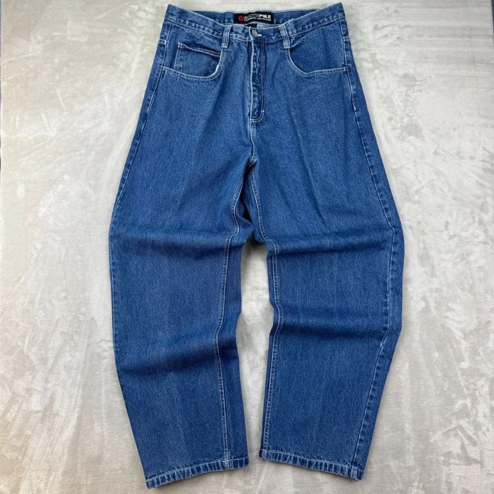 Vintage Southpole Jeans Mens 38x34 Wide Baggy Y2K Streetwear Loose Fit Denim‎
